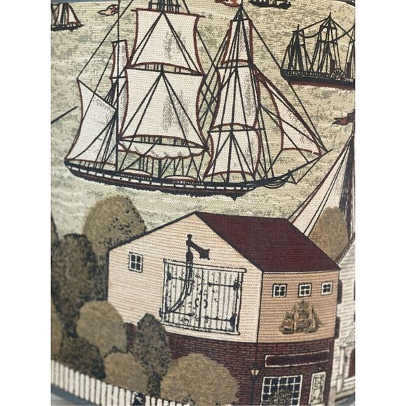 vintage table bouillotte lamp nautical shade - Picture 4 of 8